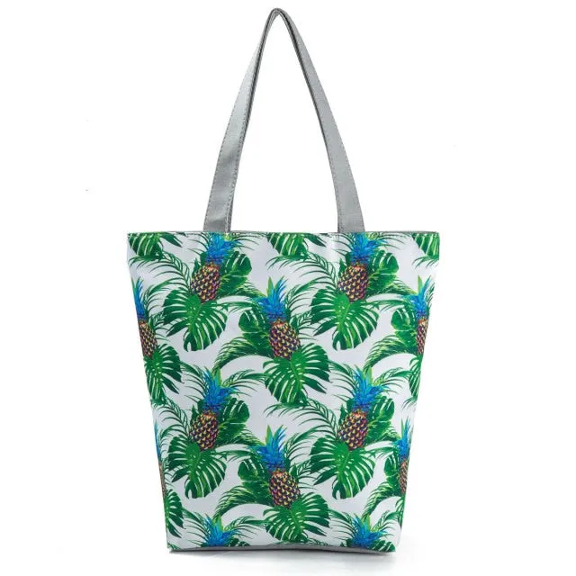 Canvas Print Shoulder Tote Bag