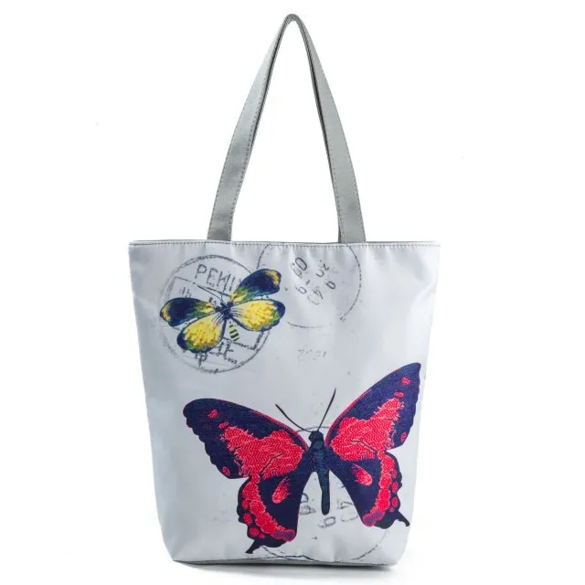 Canvas Print Shoulder Tote Bag
