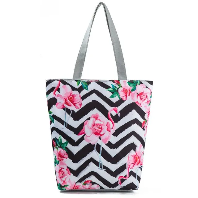 Canvas Print Shoulder Tote Bag