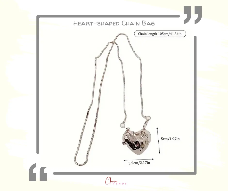 Charming Heart-shaped Chain Bag