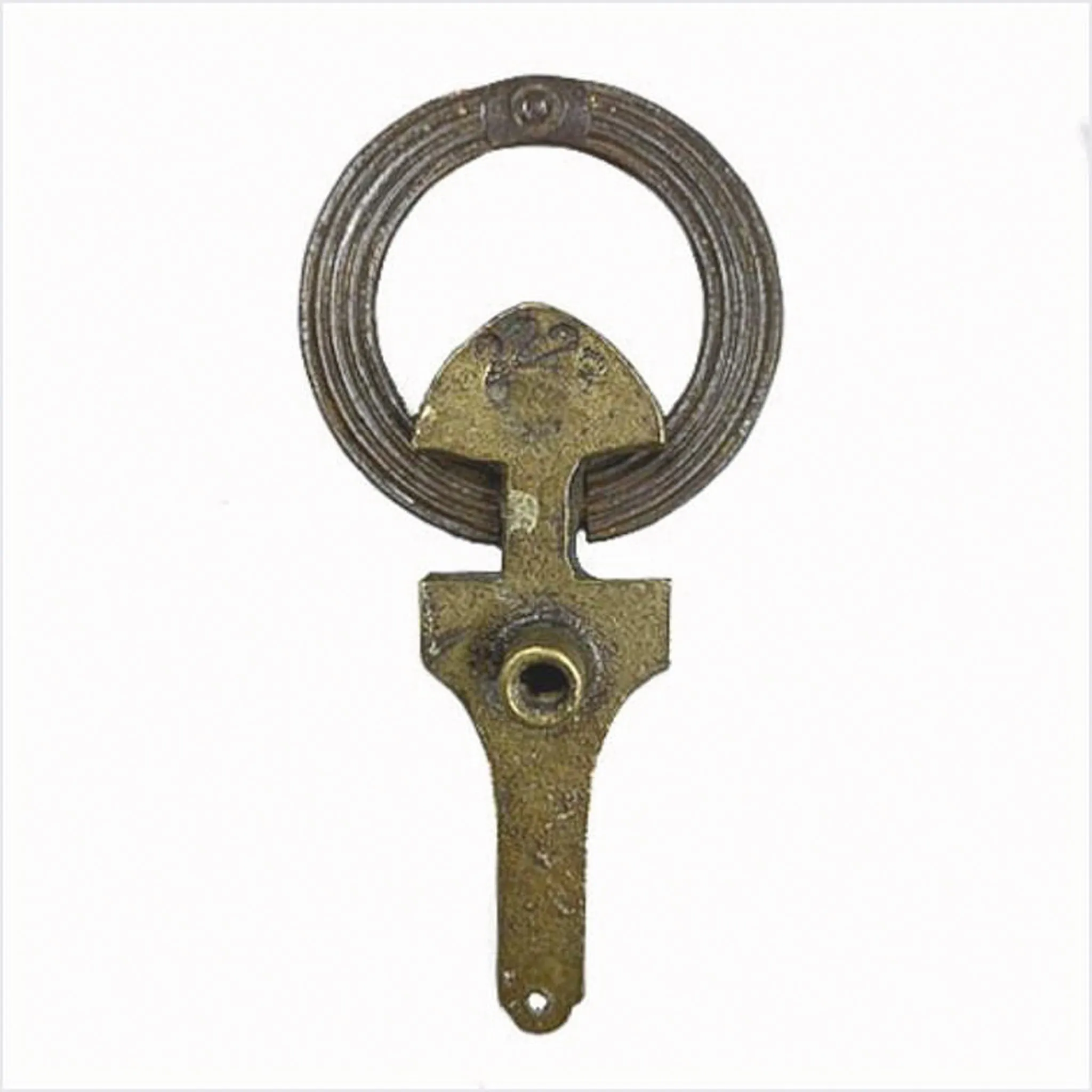 Geometric Art Nouveau Brass Ring Pulls