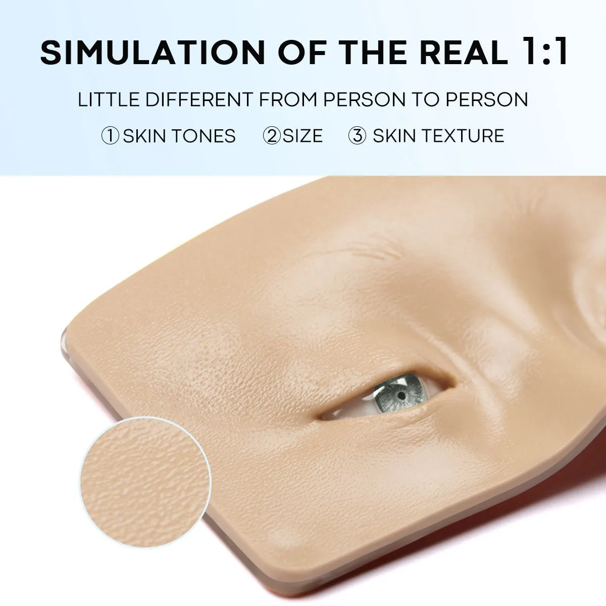 Imakeupnow - Makeup Practice Face Board #4-1 Tanned 5 - Green Eyes