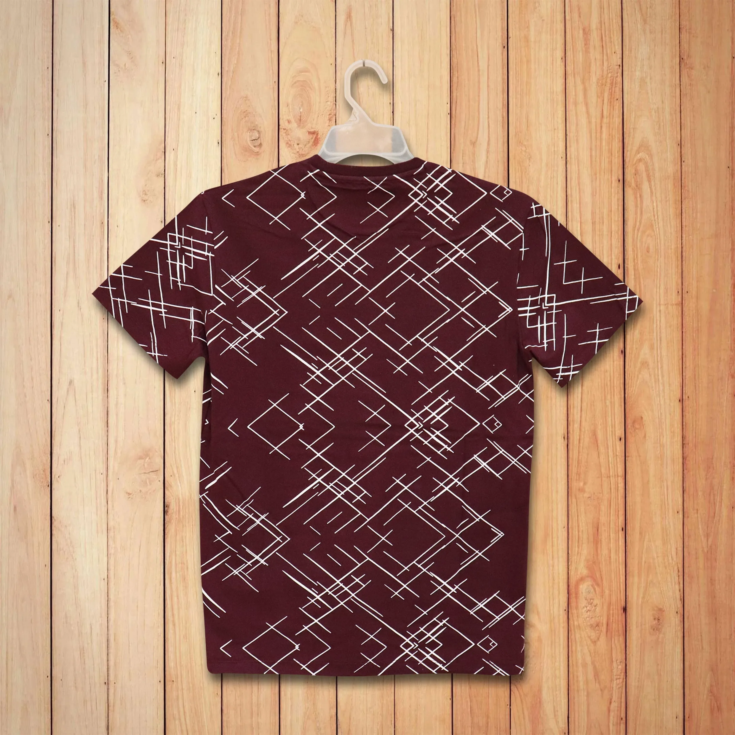 Men Printed Round Neck Regular Fit Casual Tshirt Combo Pack of 2 (Maroon, Black)