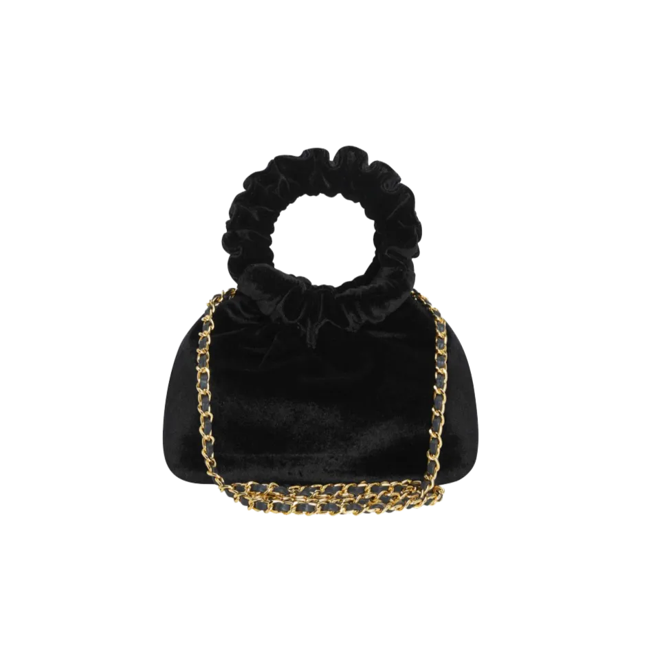 Mini Black Velvet Cloud Bag(Final Sale)