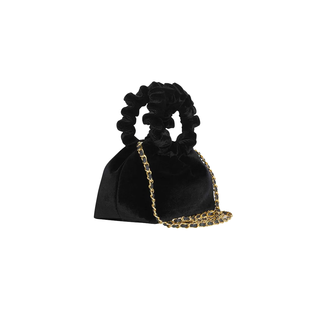 Mini Black Velvet Cloud Bag(Final Sale)