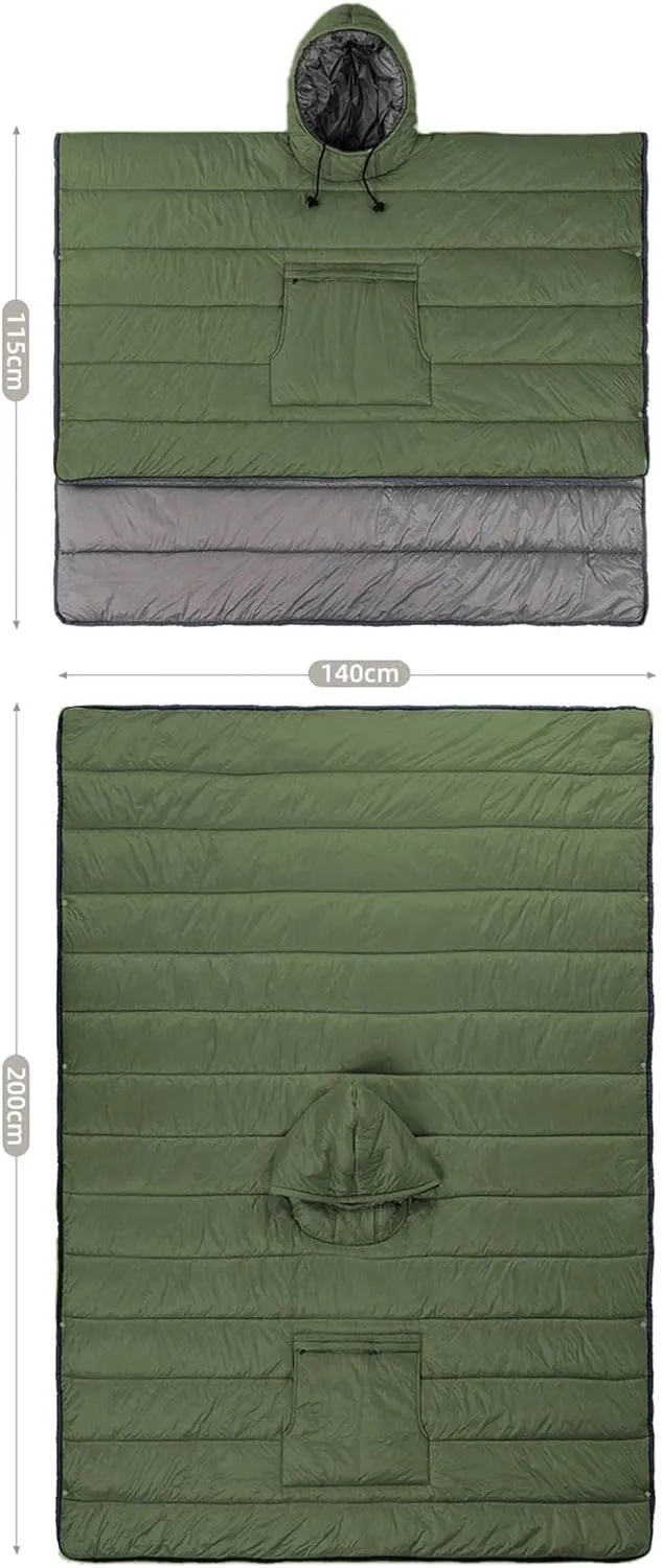 Recon GS2U De Luxe Multi Purpose Quilted 3-1 Poncho/Blanket/sleeping bag