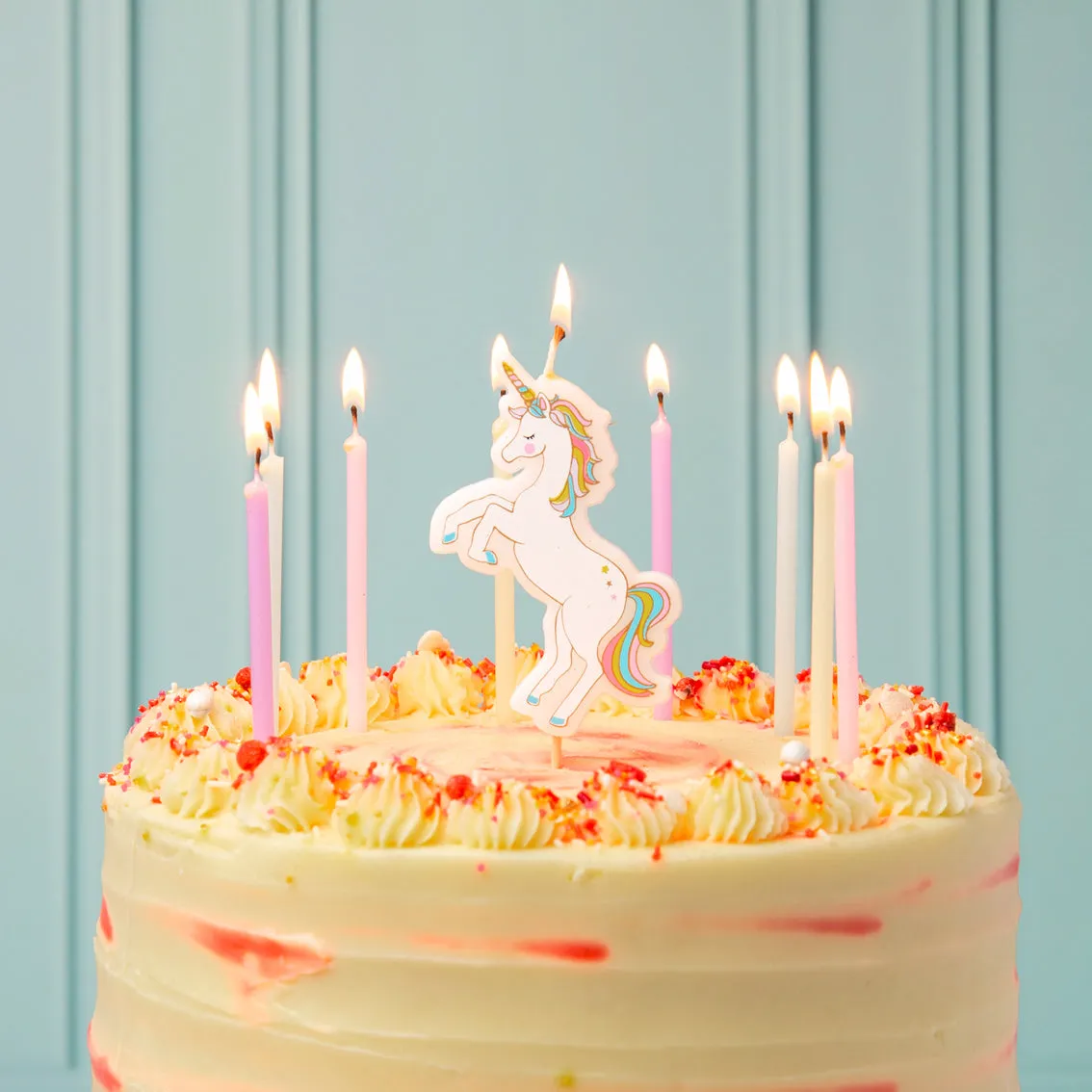 Tall Pastel Candles, 10cm - 16 Pack